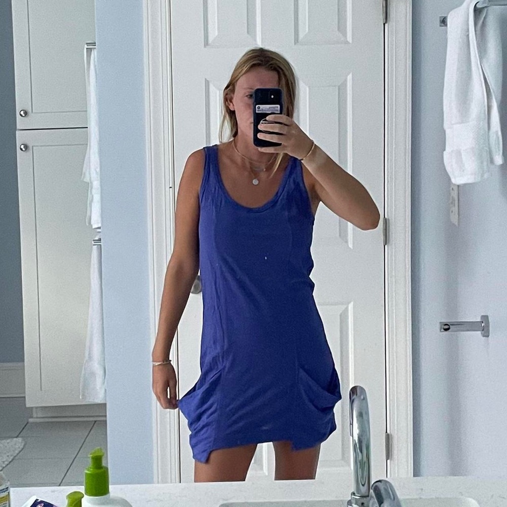 Zara purple mini day dress with pockets